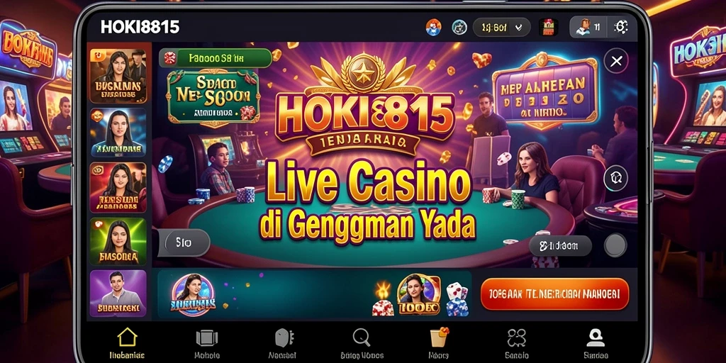 Tampilan gameplay Live Casino yang mendebarkan di HOKI8815.