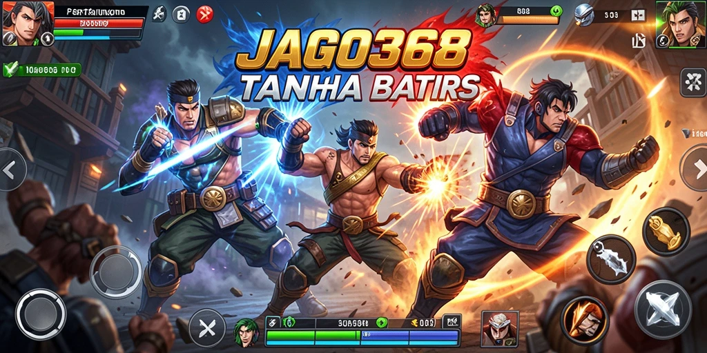 Tampilan gameplay mendebarkan JAGO368 dengan aksi bertarung yang intens.