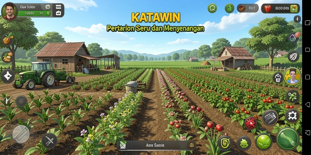 Tampilan screenshot gameplay KATAWIN yang menarik dan interaktif.