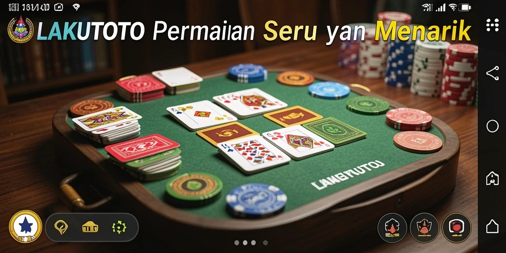 Tampilan utama gameplay Gaple LAKUTOTO yang seru.