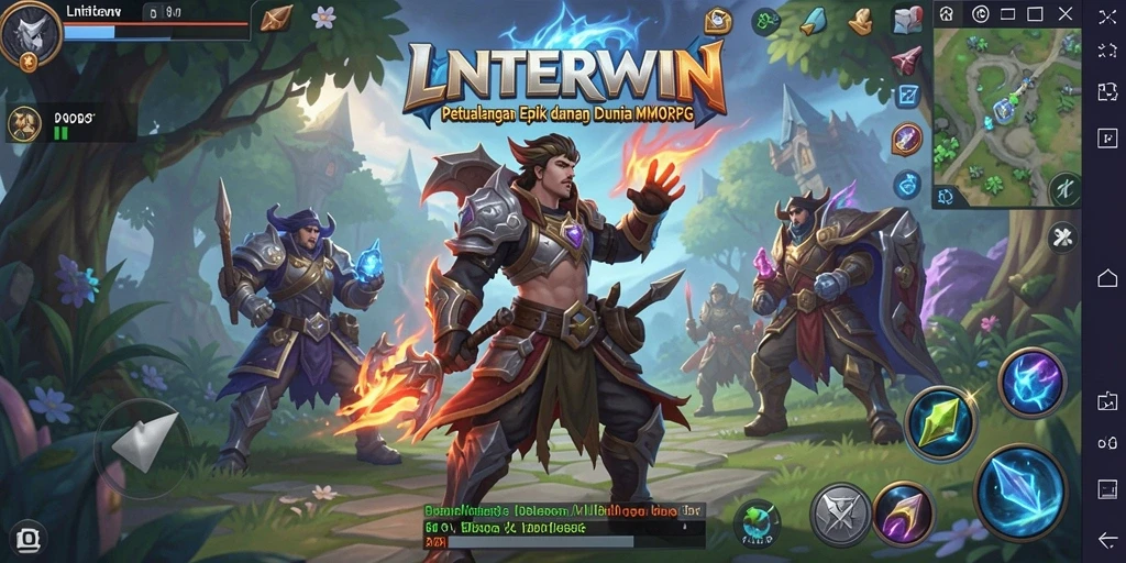 Screenshot menunjukkan gameplay LNTERWIN yang epik dan mendebarkan.