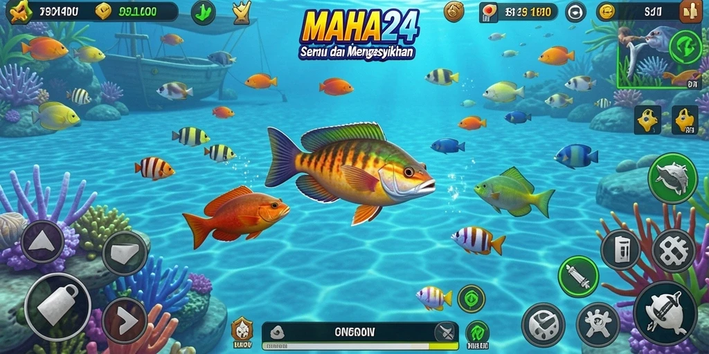 Tangkap ikan yang berwarna-warni dalam gameplay Tembak Ikan yang seru.
