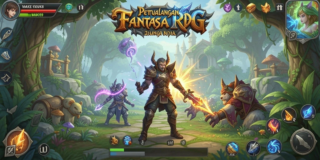 Tampilan gameplay RPG WAK89 yang seru dan mendebarkan.
